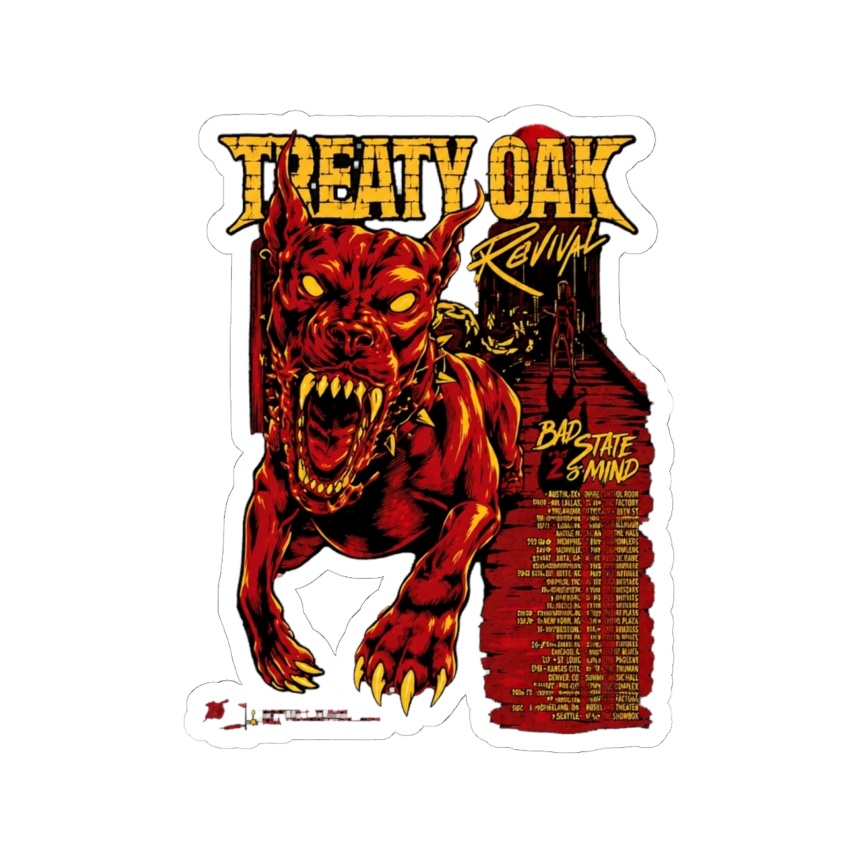 treaty oak revival merch Sticker