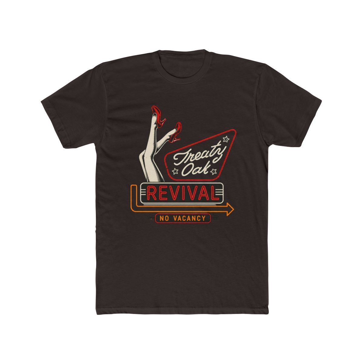 Treaty Oak Revival Vintage Neon Sign T Shirt - alternate angle 3, merchandise