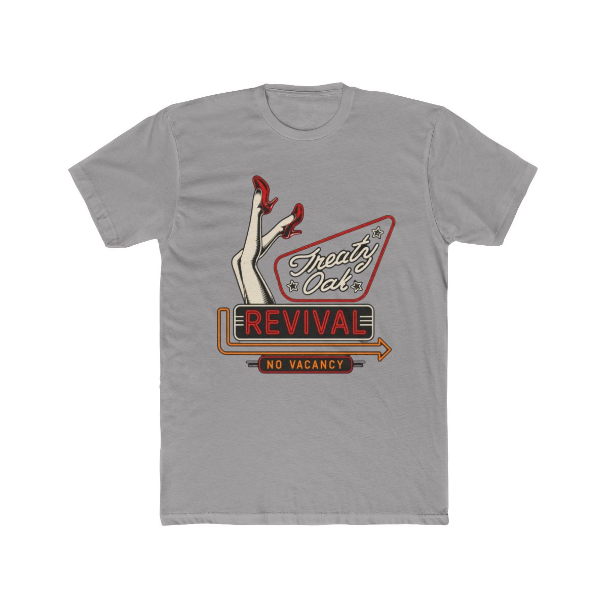 Treaty Oak Revival Vintage Neon Sign T Shirt - alternate angle 2, merchandise