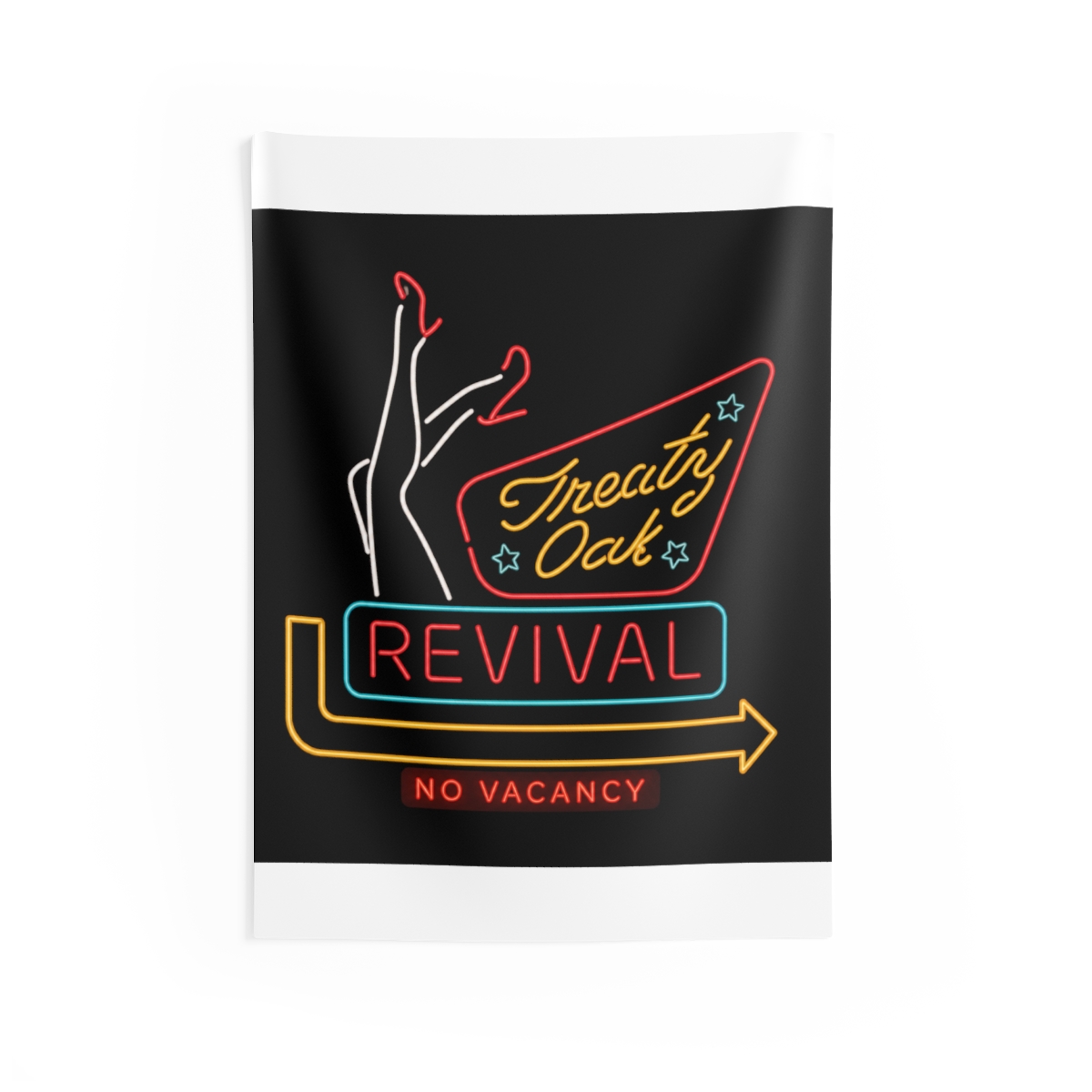 Treaty Oak Revival AESTHETIC RETRO VINTAGE NEON PANNEL ART Tapestry