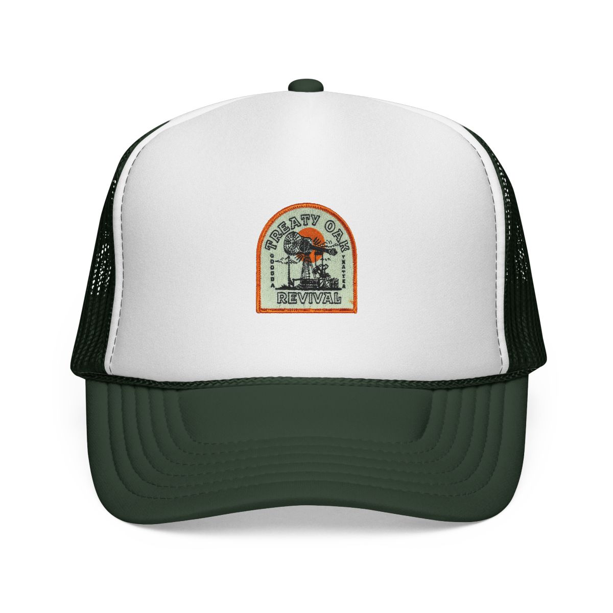 AUS TOR Patch Trucker Hat | Treaty Oak Revival - alternate angle 2, merchandise